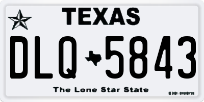 TX license plate DLQ5843