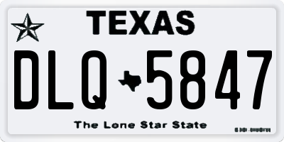 TX license plate DLQ5847