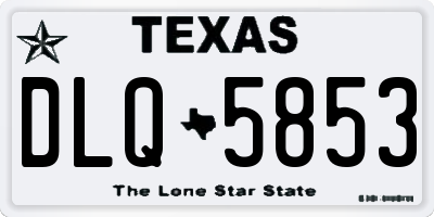 TX license plate DLQ5853