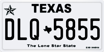 TX license plate DLQ5855