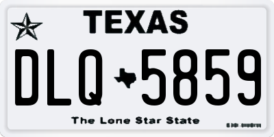 TX license plate DLQ5859