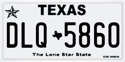 TX license plate DLQ5860