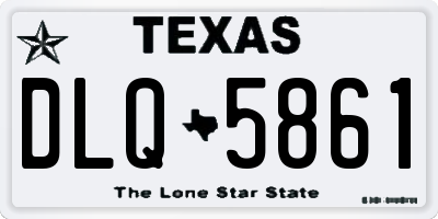 TX license plate DLQ5861