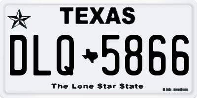 TX license plate DLQ5866