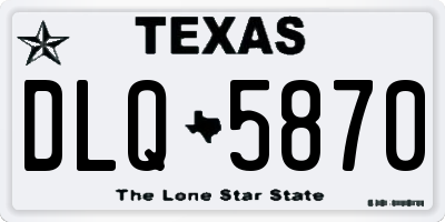 TX license plate DLQ5870