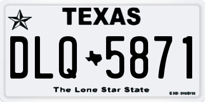 TX license plate DLQ5871