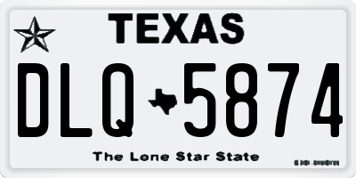 TX license plate DLQ5874