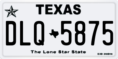 TX license plate DLQ5875