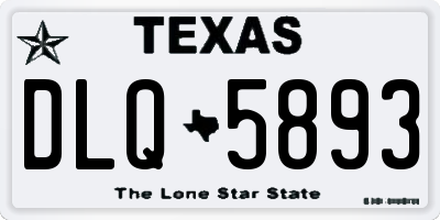 TX license plate DLQ5893