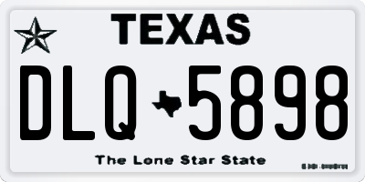 TX license plate DLQ5898