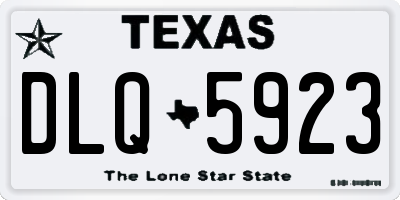 TX license plate DLQ5923