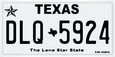 TX license plate DLQ5924