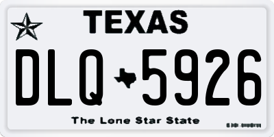 TX license plate DLQ5926