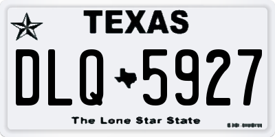 TX license plate DLQ5927