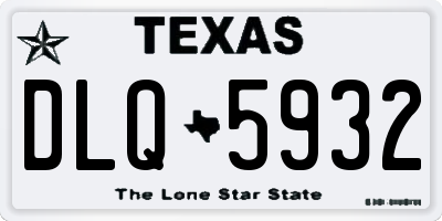 TX license plate DLQ5932