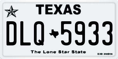 TX license plate DLQ5933