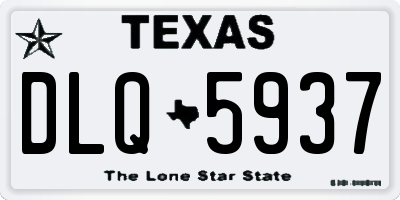 TX license plate DLQ5937