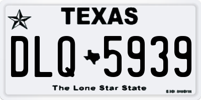 TX license plate DLQ5939