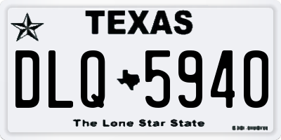TX license plate DLQ5940