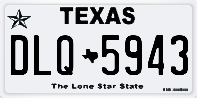 TX license plate DLQ5943