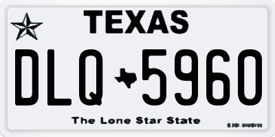 TX license plate DLQ5960