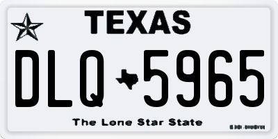 TX license plate DLQ5965
