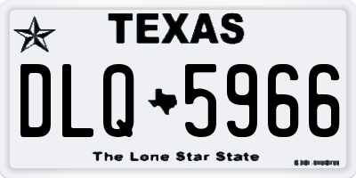 TX license plate DLQ5966