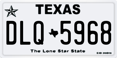 TX license plate DLQ5968