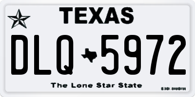 TX license plate DLQ5972
