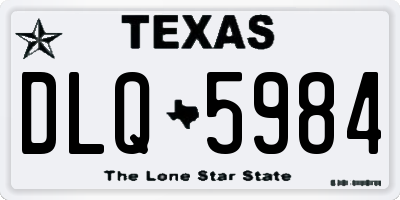TX license plate DLQ5984