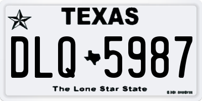 TX license plate DLQ5987
