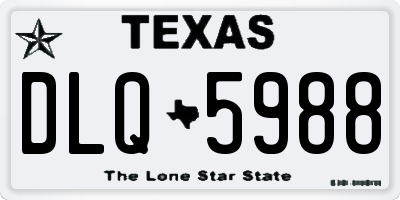 TX license plate DLQ5988
