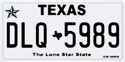 TX license plate DLQ5989