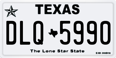 TX license plate DLQ5990