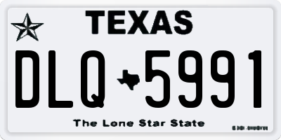 TX license plate DLQ5991
