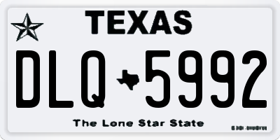 TX license plate DLQ5992