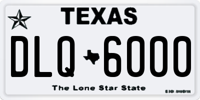 TX license plate DLQ6000