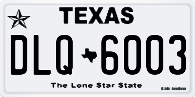 TX license plate DLQ6003