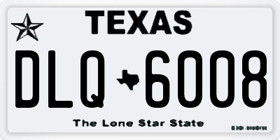 TX license plate DLQ6008