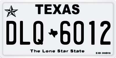 TX license plate DLQ6012