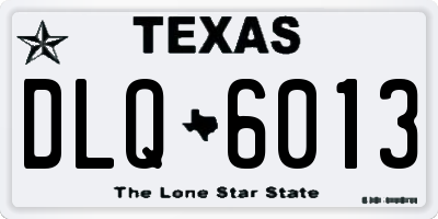 TX license plate DLQ6013