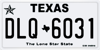 TX license plate DLQ6031