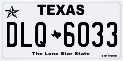 TX license plate DLQ6033