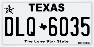 TX license plate DLQ6035