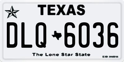 TX license plate DLQ6036