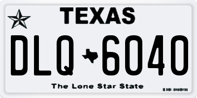TX license plate DLQ6040