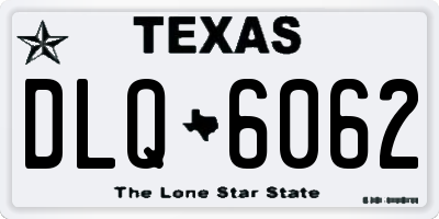 TX license plate DLQ6062