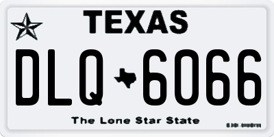 TX license plate DLQ6066