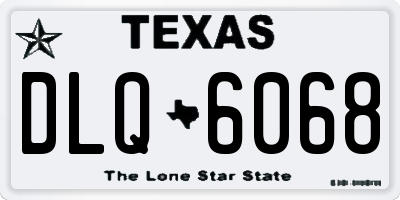 TX license plate DLQ6068