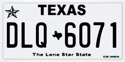 TX license plate DLQ6071